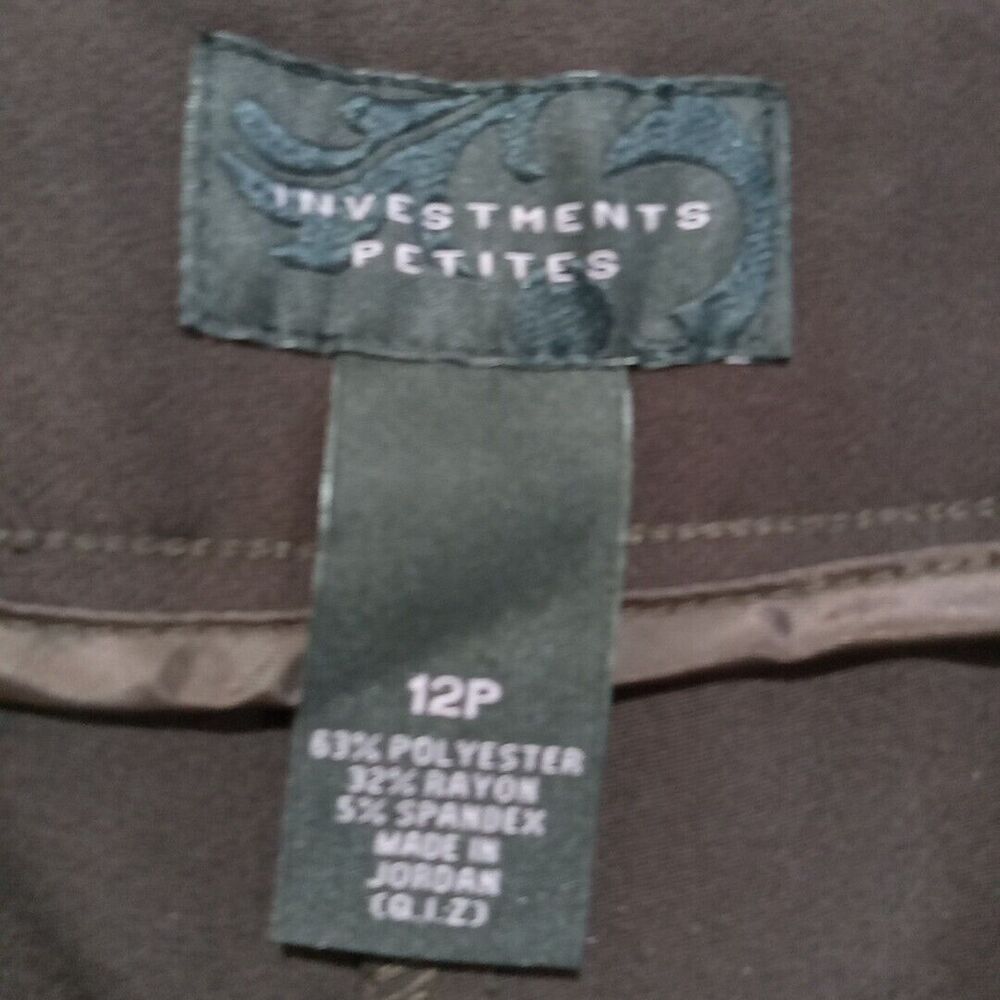 Investments Petites Dress Pants Women's Size 12P Brown - Picture 4 of 15